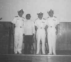 1964 Change of Command - CAPT Romanick Cappas mayor Bud Loose & WMP.jpg (164278 bytes)