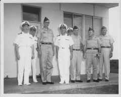 1965 NOV - CAPT Ward LT Page LTG Alfred Starbird (DCA) CAPT Romanick WO Werts Col Faulk Col Weaver& Col Brown.JPG (2188723 bytes)