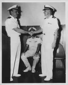 1966 AUG - USNS Tarlac Change of Command (LT Kirkwood & LT WMP) 2.JPG (1365842 bytes)