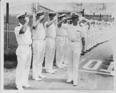 1966 AUG - USNS Tarlac Change of Command (LT WMP exits after being relieved).JPG (1551900 bytes)